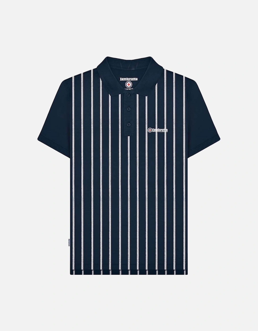 Mens Pinstripe Short Sleeve Polo Shirt, 2 of 1