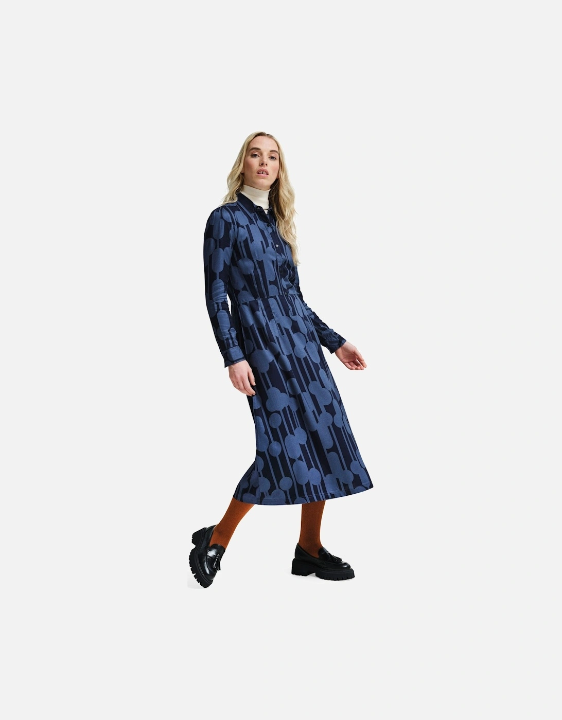 Womens Orla Kiely Long Sleeve Maxi Shirt Dress, 17 of 16