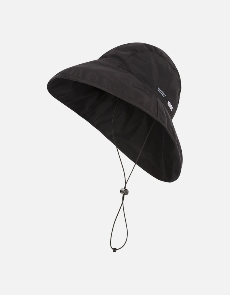 Mens Ando Waterproof Adjustable Rain Hat - Black