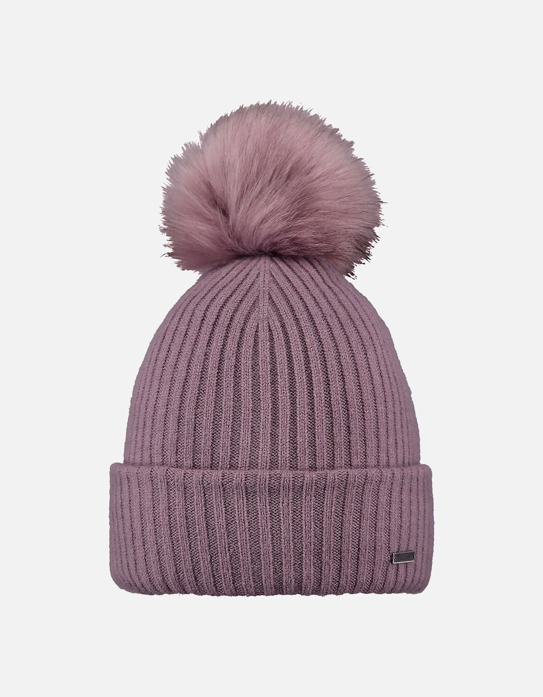 Barts Women's Purple Kenzie Big Stretchy Faux Fur Pom Bobble Hat - - Size: One Size