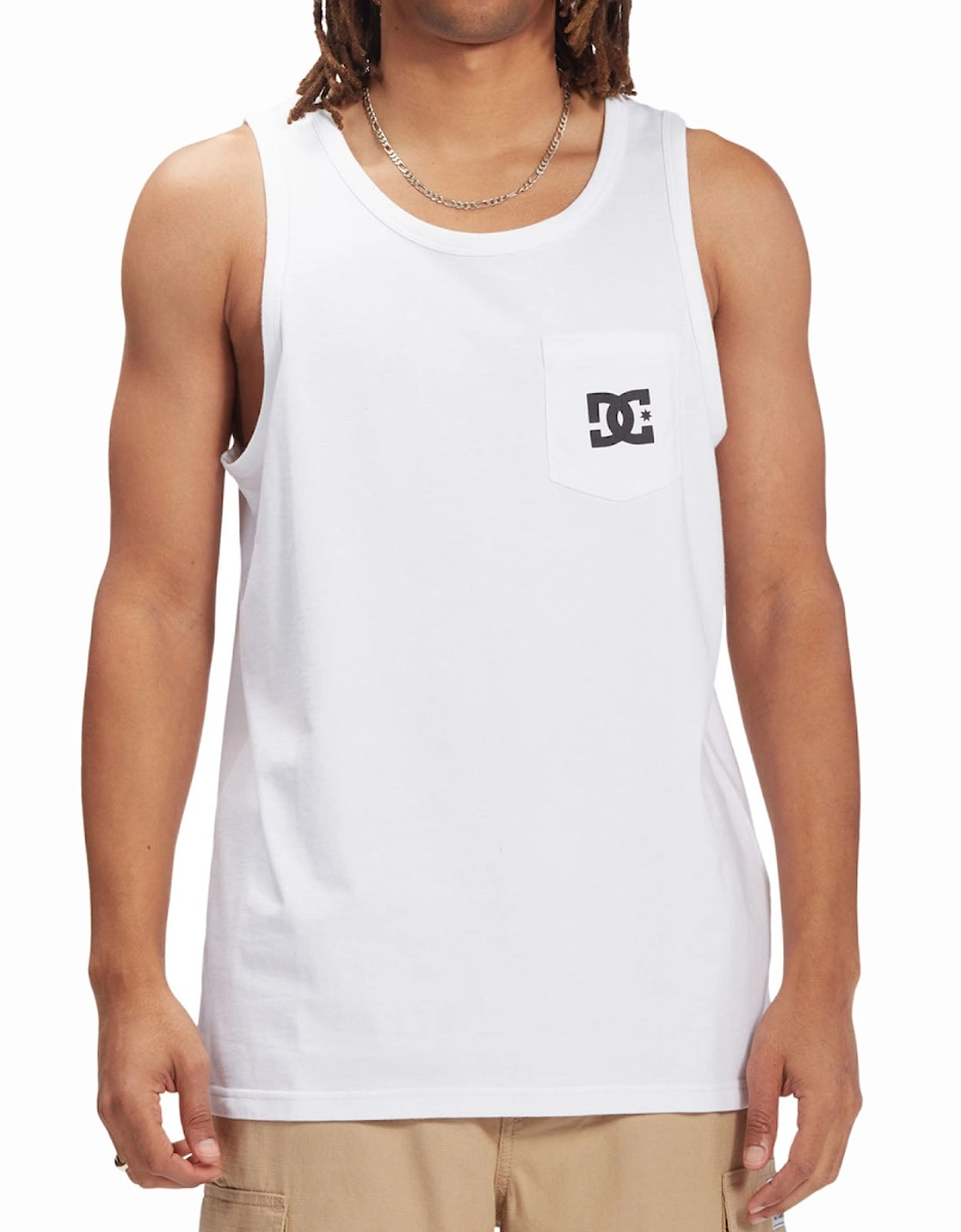 Mens DC Star Pocket Cotton Sleeveless T-Shirt