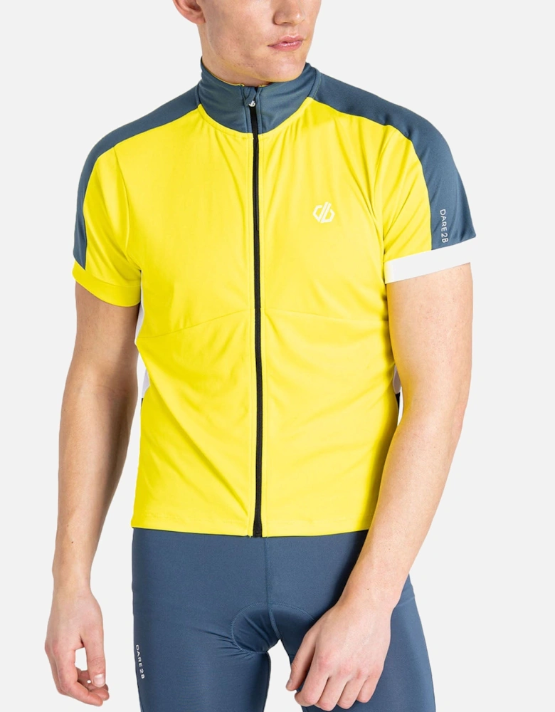 Mens Protraction II Reflective Cycling Jersey - Yellow