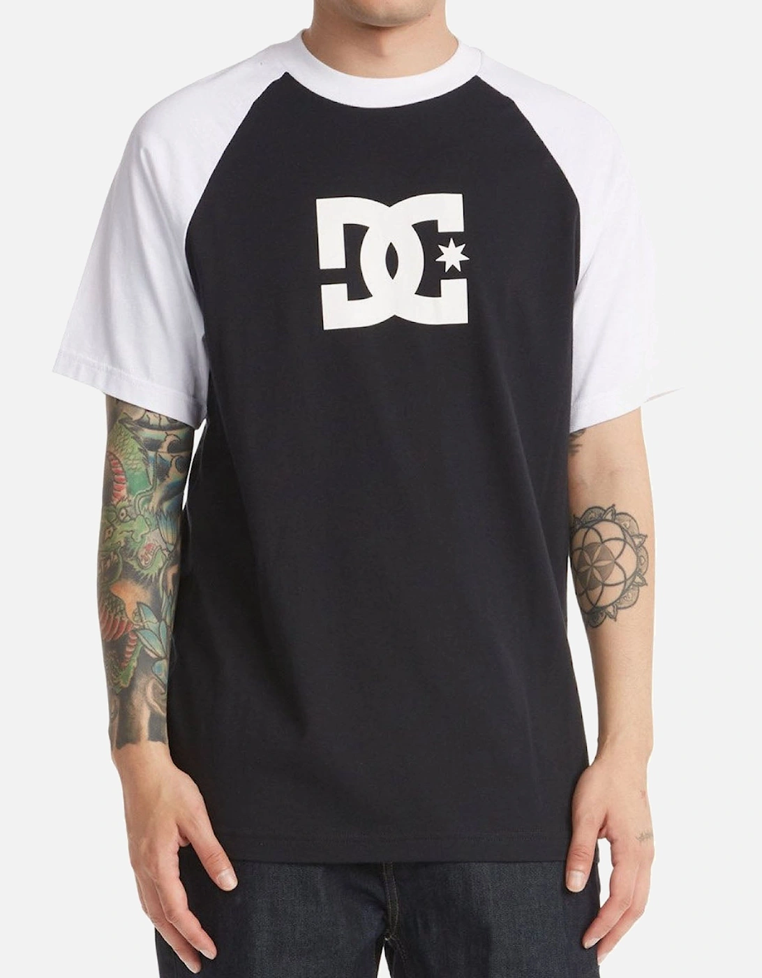 Mens DC Star Raglan Cotton T-Shirt