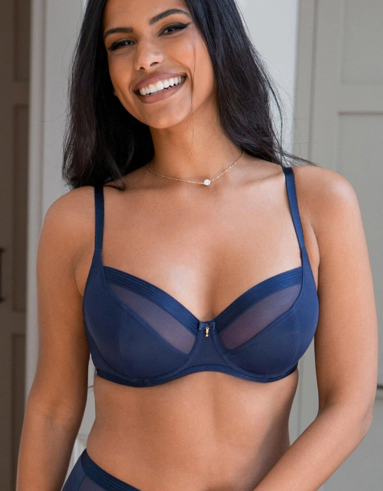 Viva Luxe Underwired Bra - Dark Blue