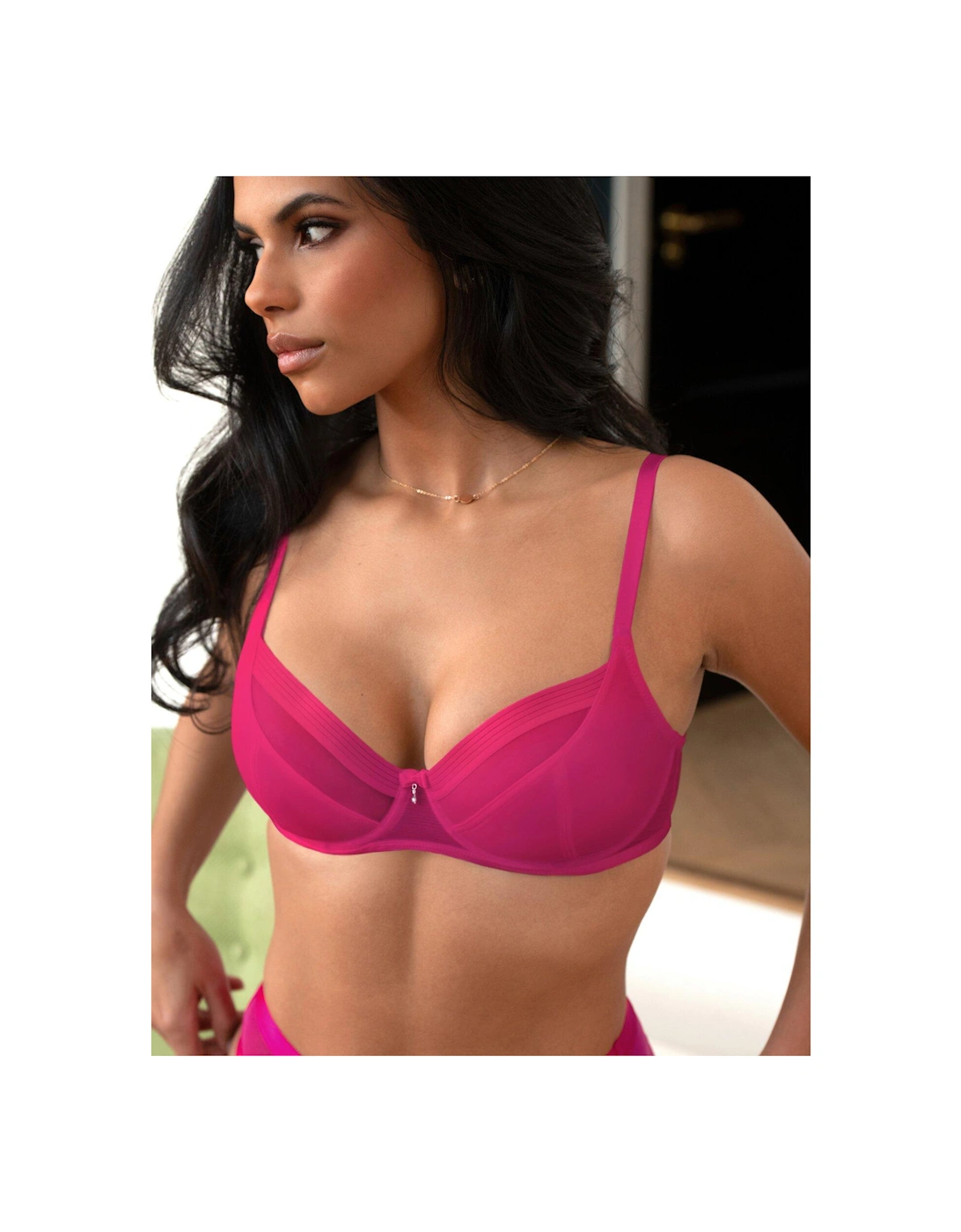 Viva Luxe Underwired Bra - Pink, 2 of 1