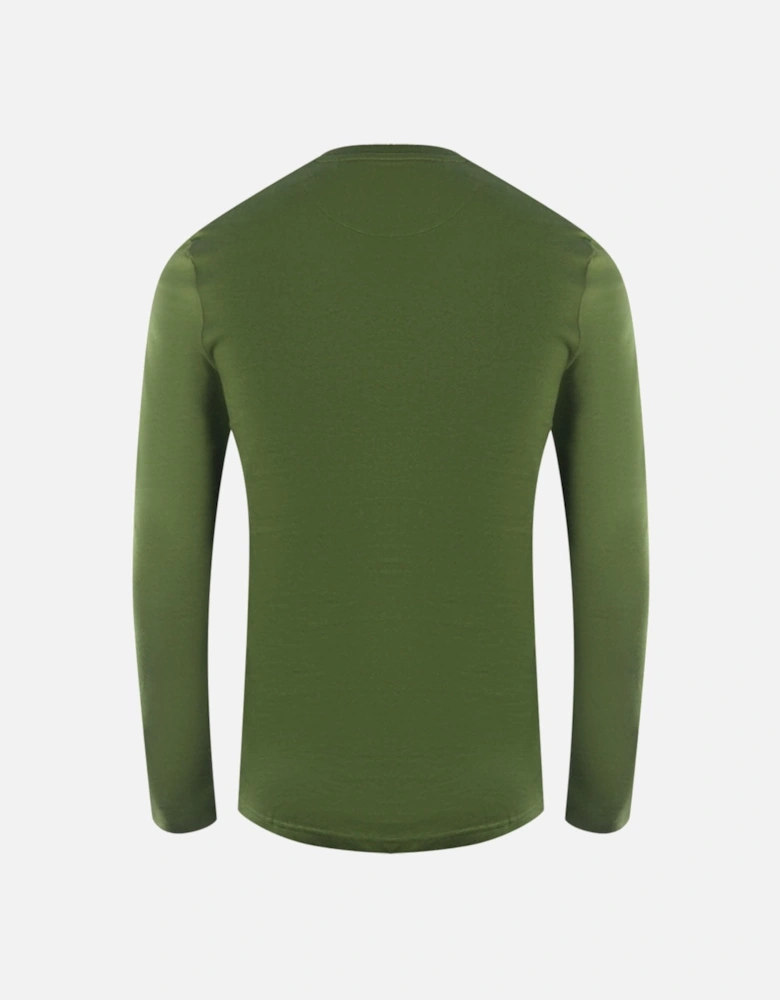 Lyle & Scott Brand Logo Long Sleeve Woodland Green T-Shirt