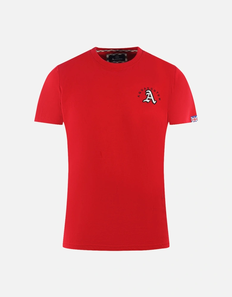 London Embroidered A Logo Red T-Shirt