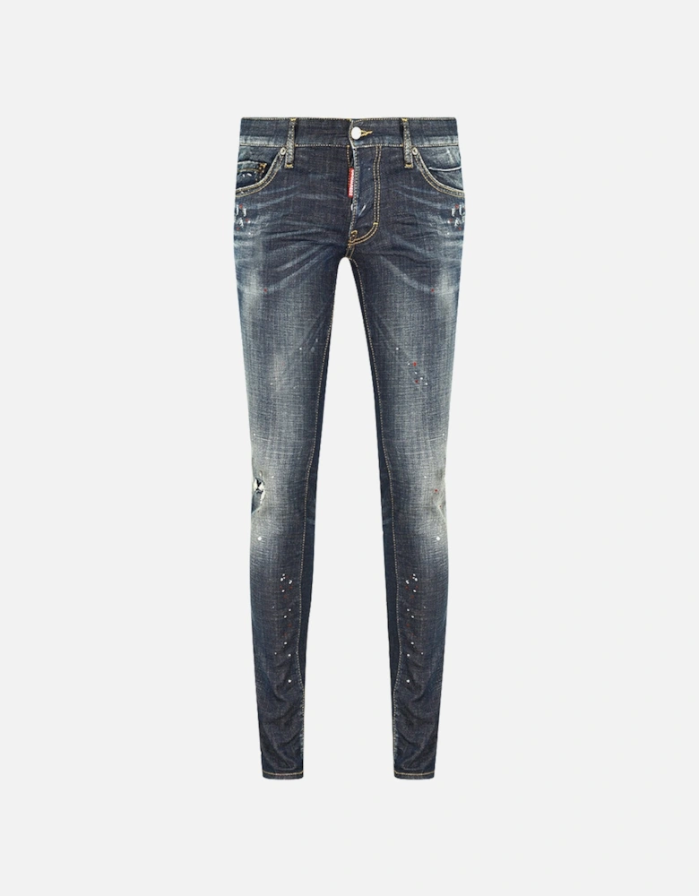 Slim Jean Paint Splash Canadian Leaf Jeans