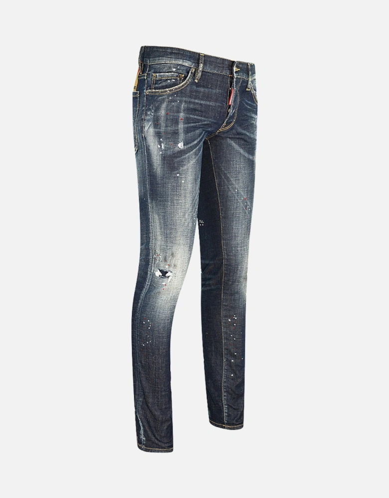 Slim Jean Paint Splash Canadian Leaf Jeans