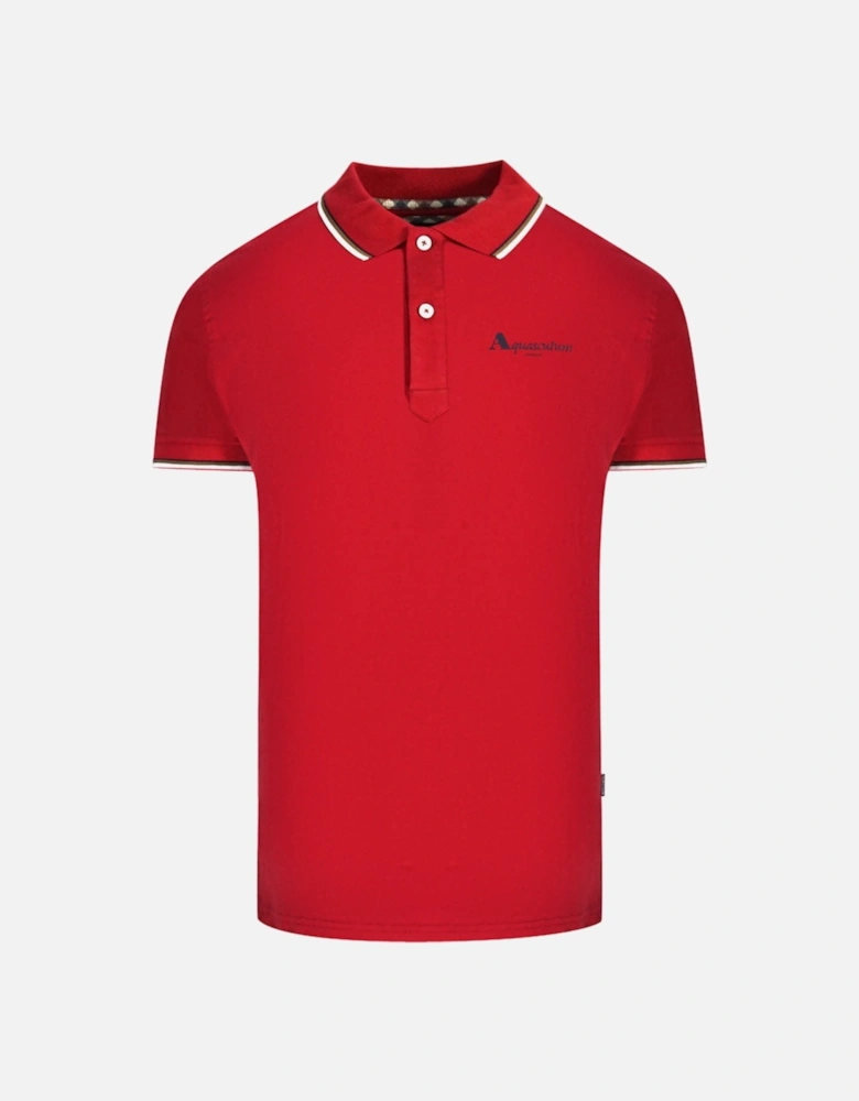 London Tipped Red Polo Shirt
