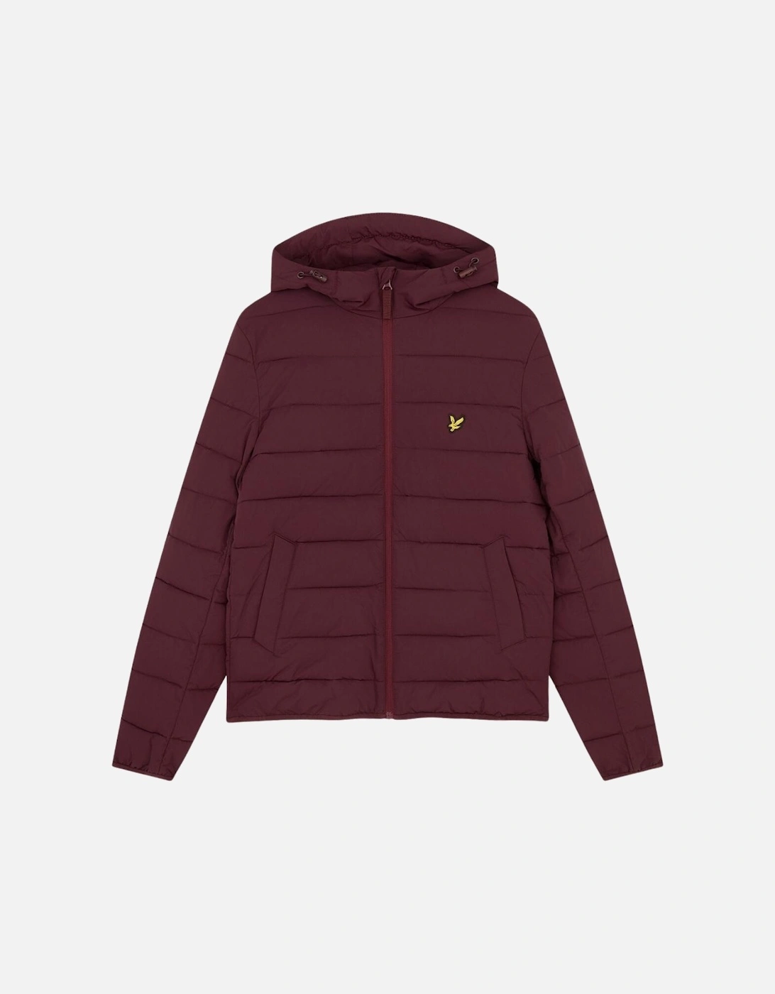 Lyle & Scott Branded Burgundy Hooded Puffer Jacket, 5 of 4