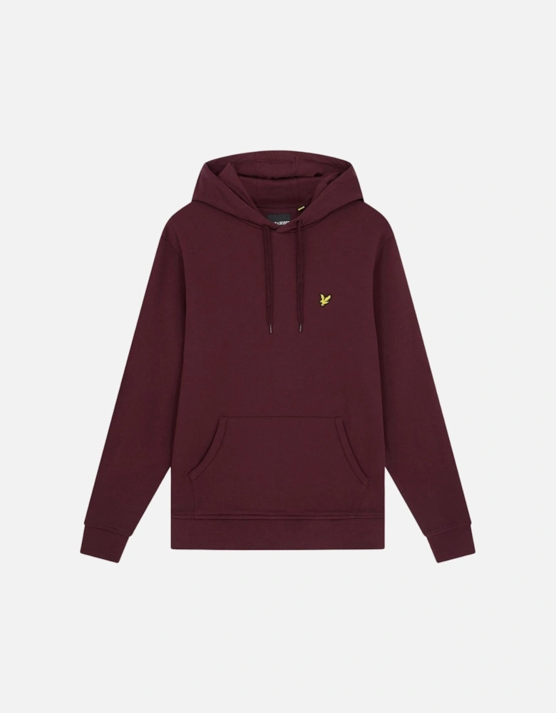 Lyle & Scott Branded Burgundy Pull-over Hoodie