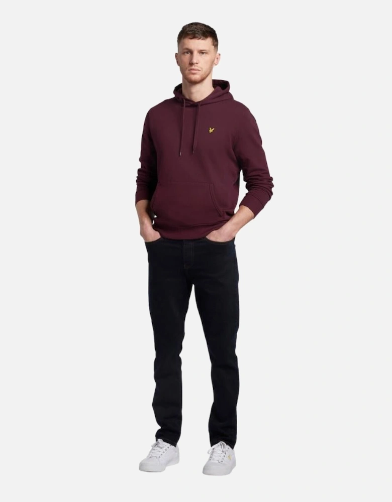 Lyle & Scott Branded Burgundy Pull-over Hoodie