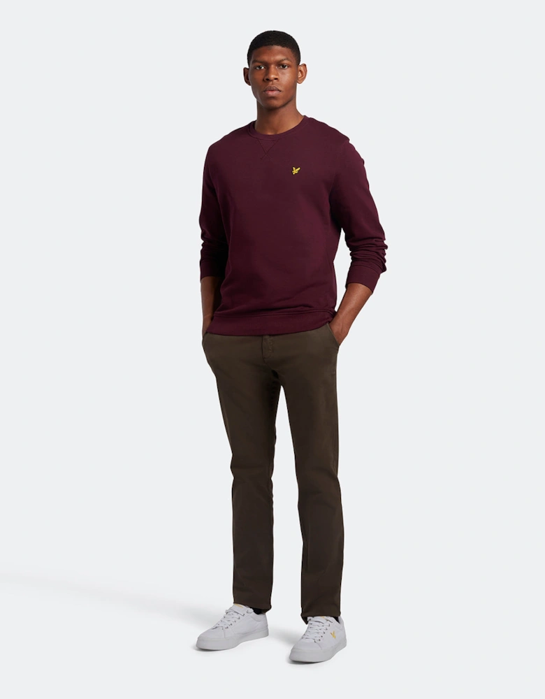 Lyle & Scott Branded Burgundy Pull-over Jumper