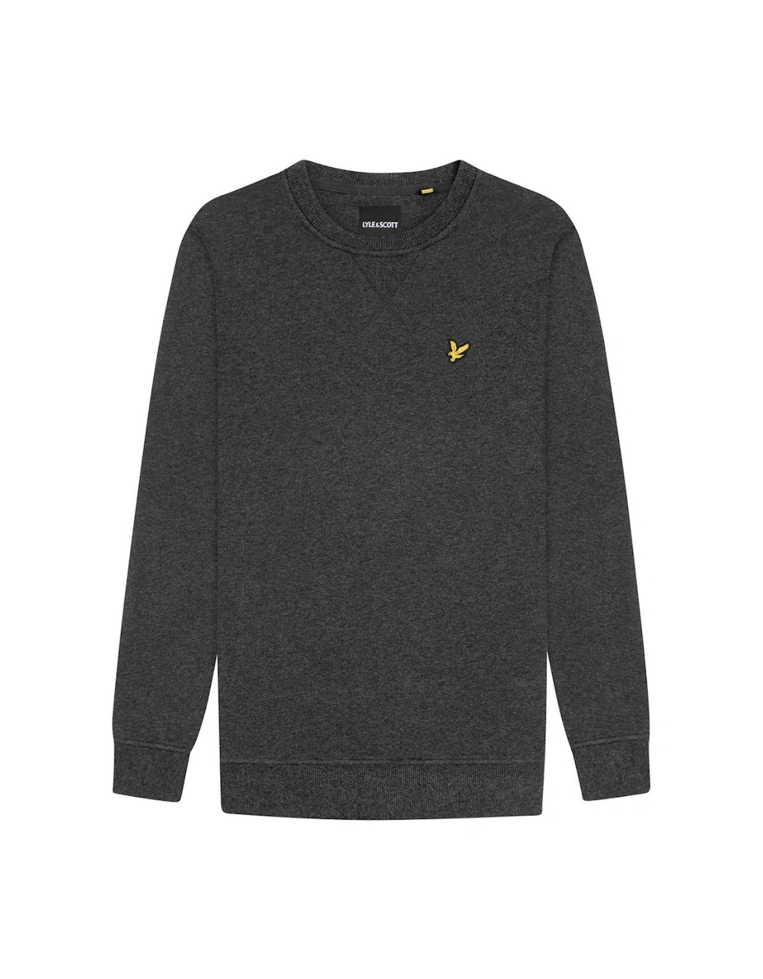Lyle And Scott Men's Black Lyle & Scott Branded Charcoal Marl Pull-Over Jumper - : 44/Regular Xxl