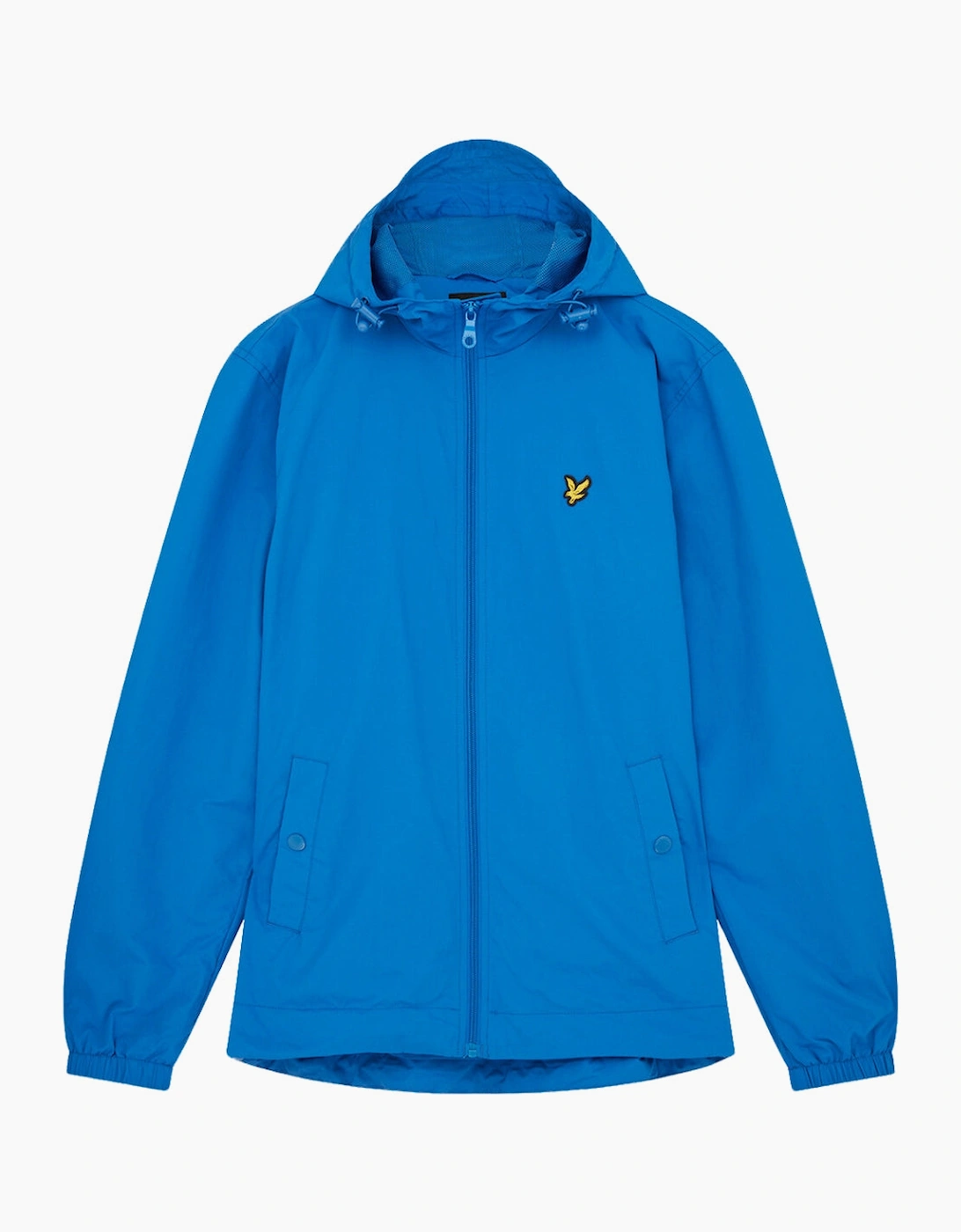 Men's Lyle & Scott Branded Bright Blue Hooded Short Lightweight Jacket - Size: 42/Regular