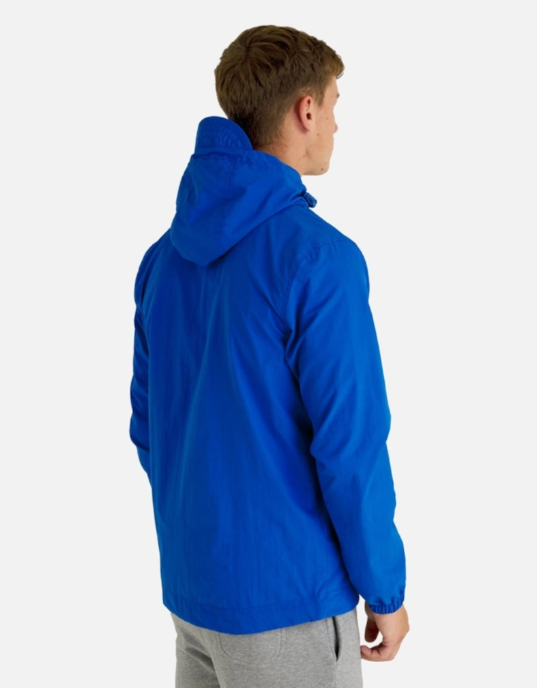 Lyle & Scott Branded Bright Blue Hooded Short Lightweight Jacket