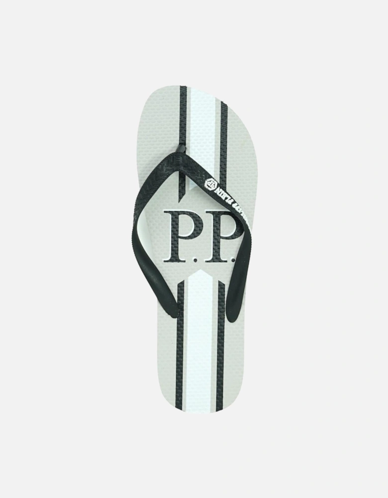 PP Logo Grey Flip Flops