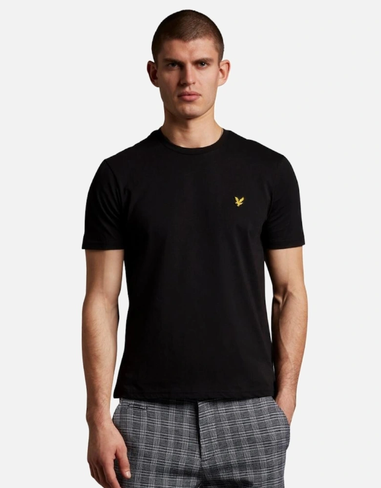 Lyle & Scott Branded Chest Logo Jet Black T-Shirt