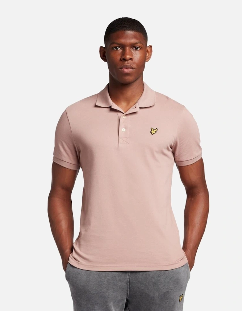 Lyle & Scott Branded Chest Logo Mauve Dusk Polo Shirt