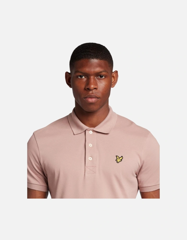 Lyle & Scott Branded Chest Logo Mauve Dusk Polo Shirt