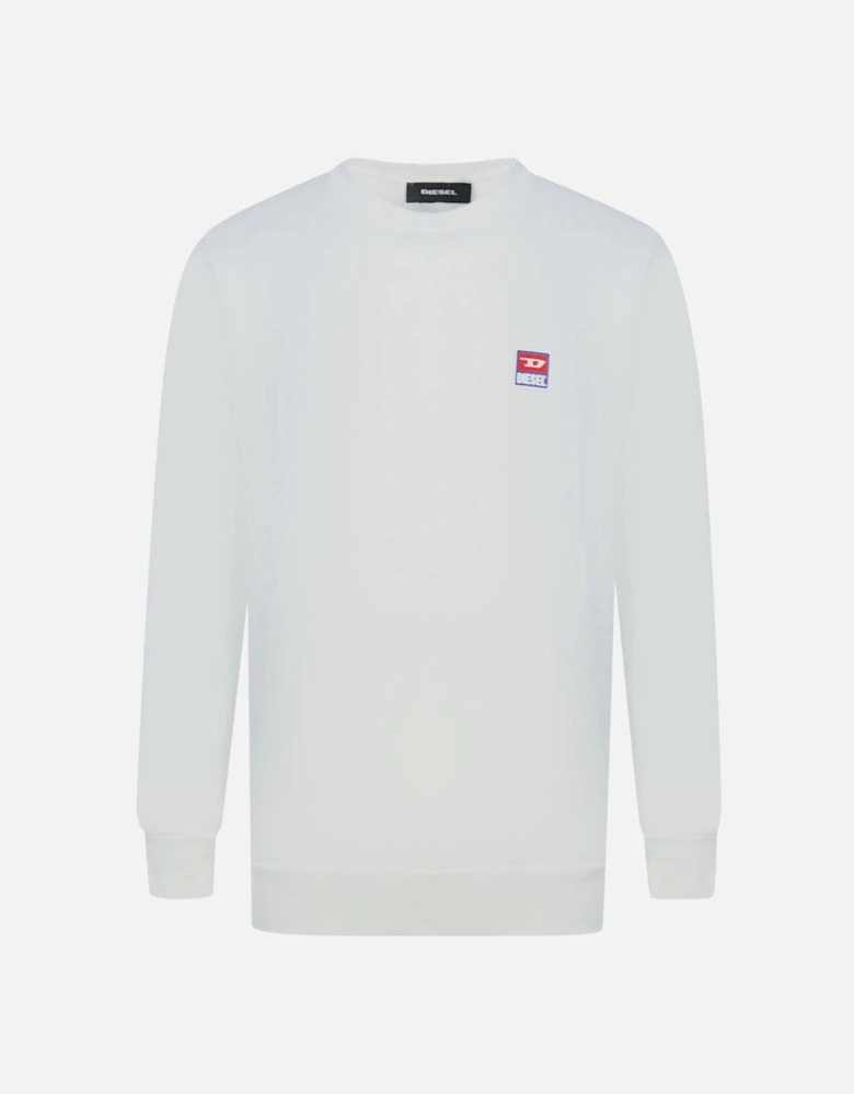 S-Gir-Div-P Pacth Logo White Sweater