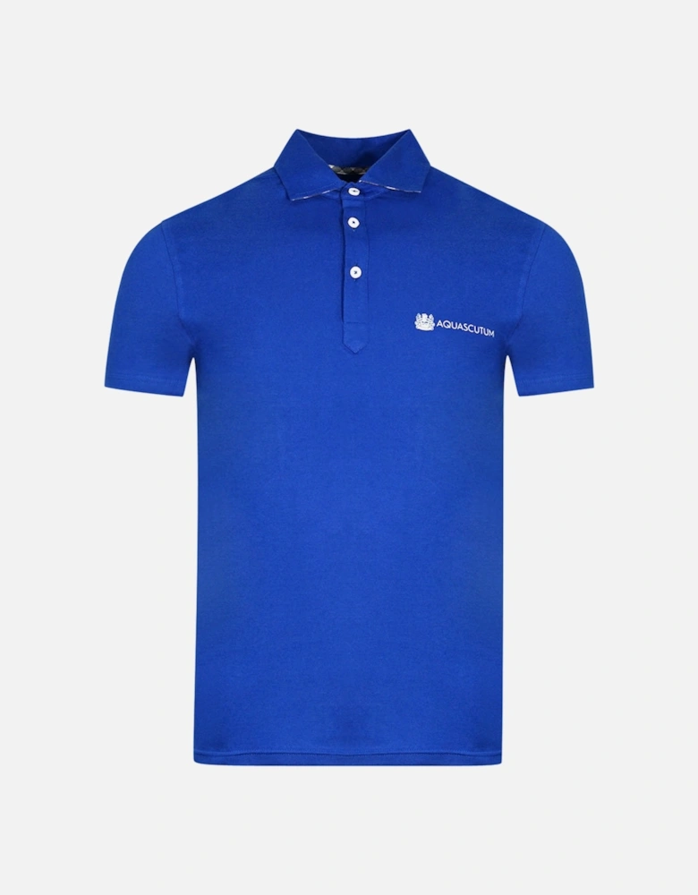 Aldis Crest Block Logo Blue Polo Shirt