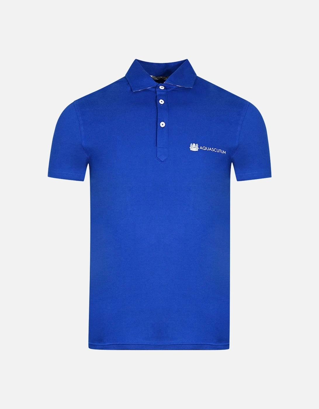 Aldis Crest Block Logo Blue Polo Shirt, 3 of 2