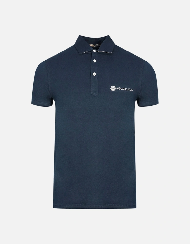 Aldis Crest Block Logo Navy Blue Polo Shirt