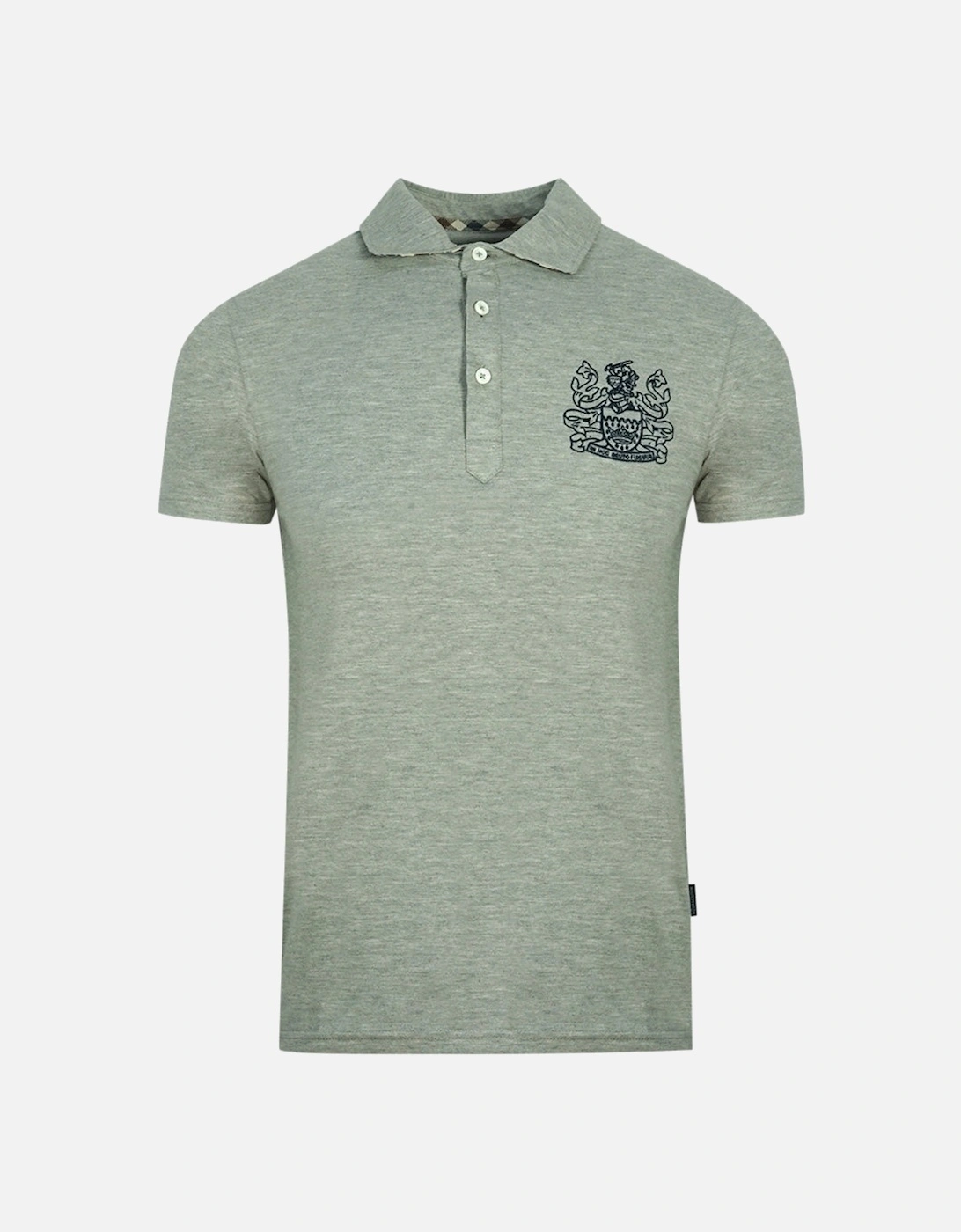 Aldis Crest Chest Logo Grey Polo Shirt, 3 of 2