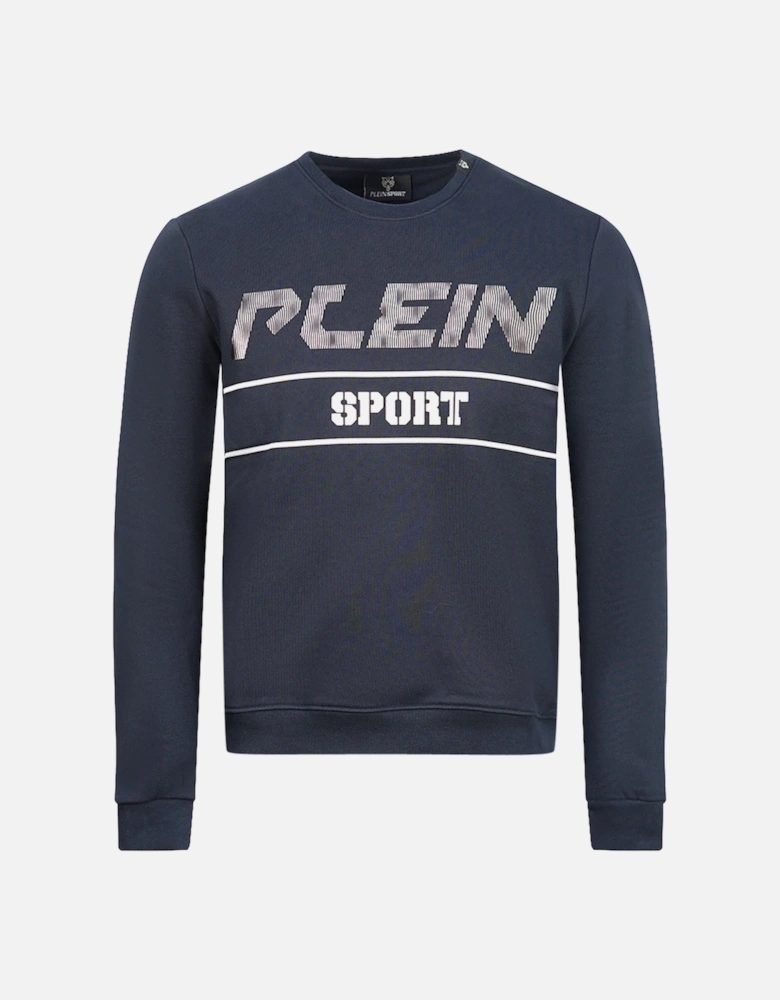 Sport Black Bold Logo Navy Blue Jumper