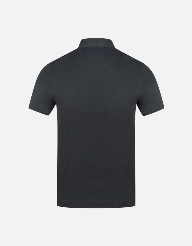Aldis Crest Chest Logo Black Polo Shirt