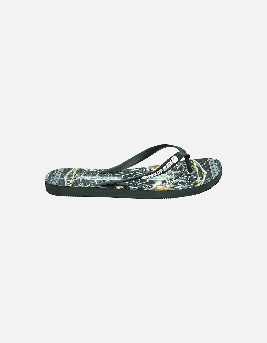 Sword Logo Black Flip Flops, 5 of 4