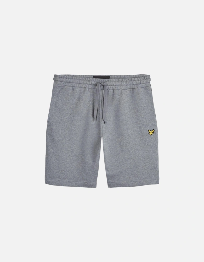 Lyle & Scott Branded Logo Mid Grey Marl Sweat Shorts