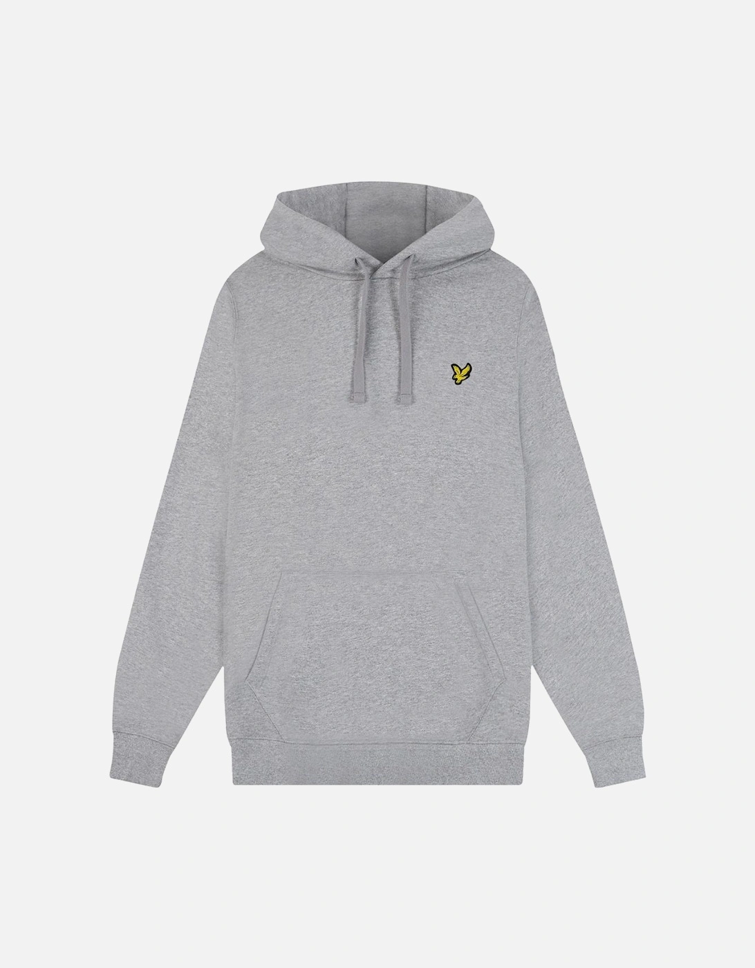 Lyle & Scott Branded Mid Grey Marl Pull-over Hoodie, 2 of 1