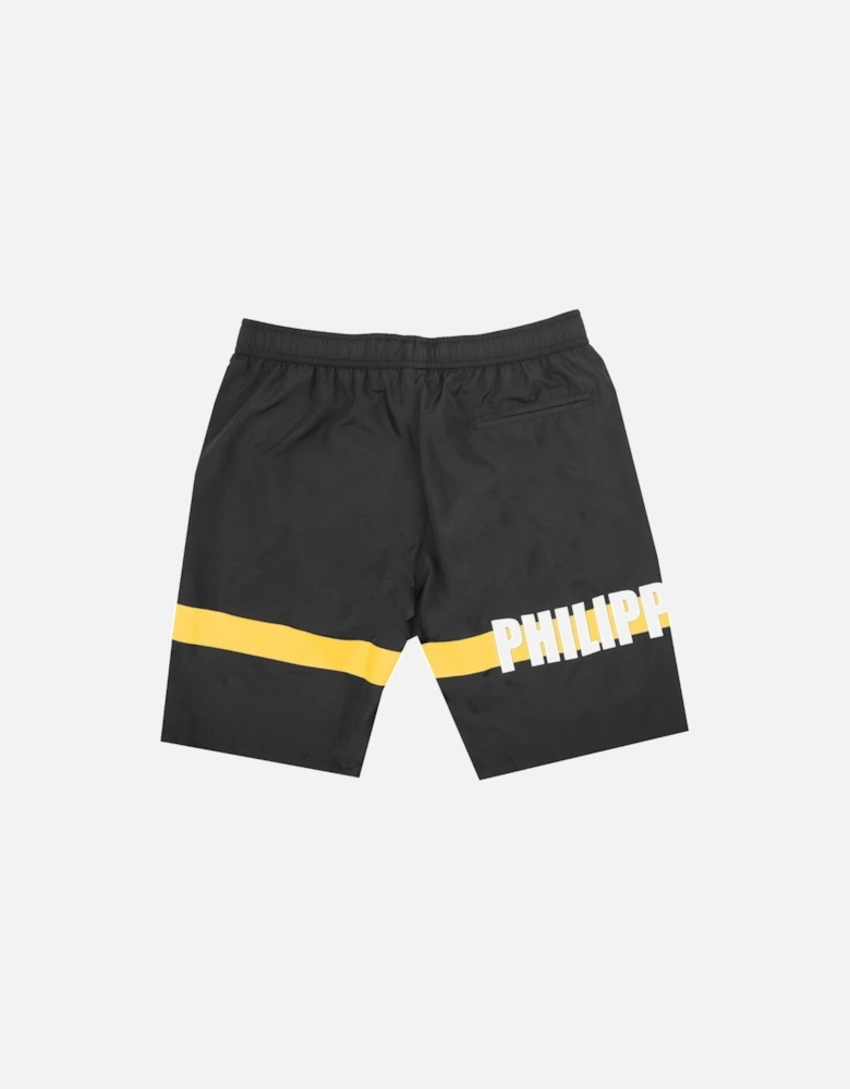 TM Skull And Bones Black Swim Shorts