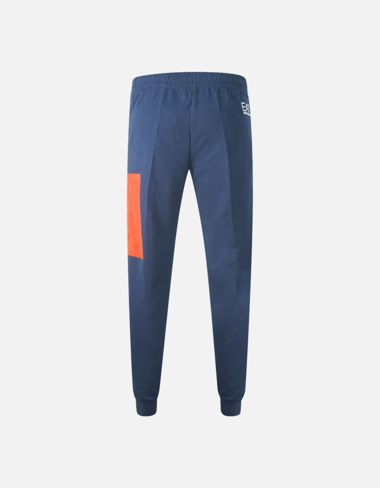 No 7 Logo Navy Blue Sweat Pants