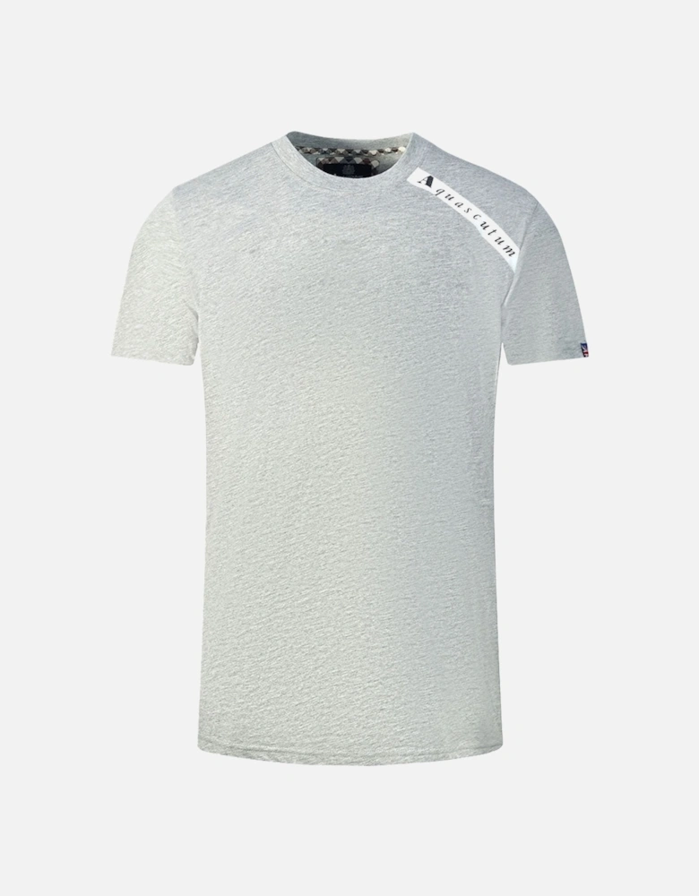 Shoulder Brand Logo Grey T-Shirt