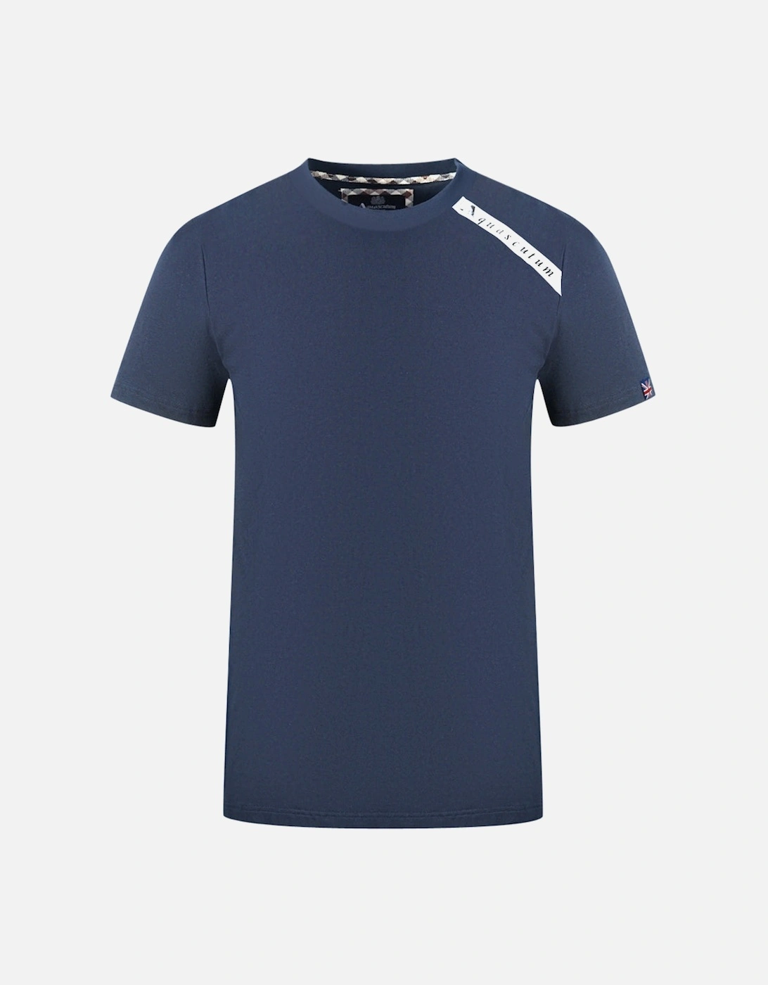 Shoulder Brand Logo Navy Blue T-Shirt, 3 of 2