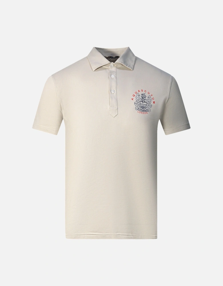 Aldis London Logo Beige Polo Shirt