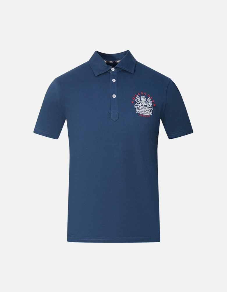 Aldis London Logo Blue Polo Shirt