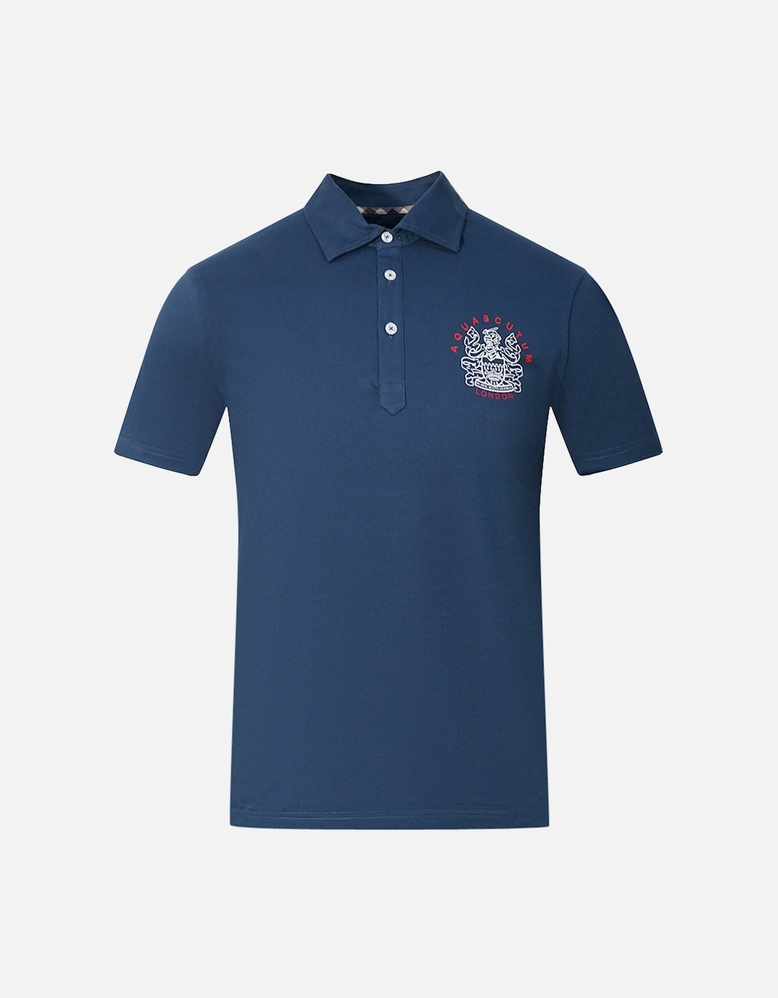 Aldis London Logo Blue Polo Shirt, 3 of 2