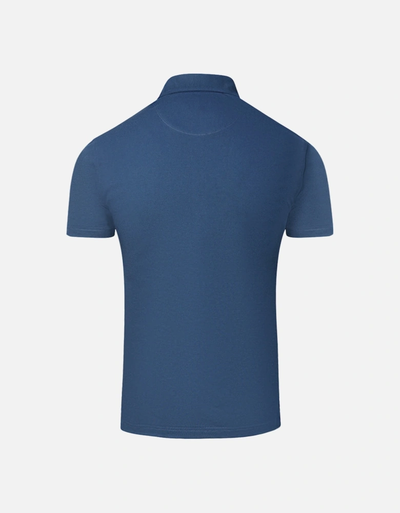 Aldis Brand London Logo Blue Polo Shirt
