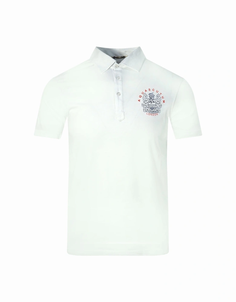 Aldis London Logo White Polo Shirt