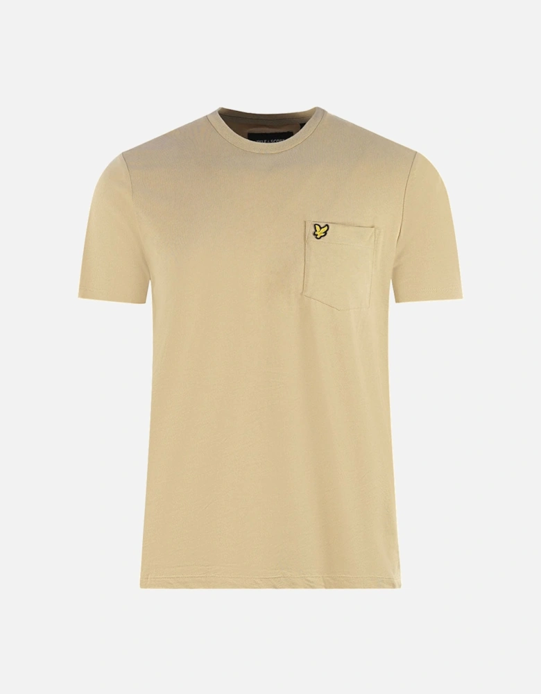 Lyle & Scott Chest Pocket Brand Logo Beige T-Shirt