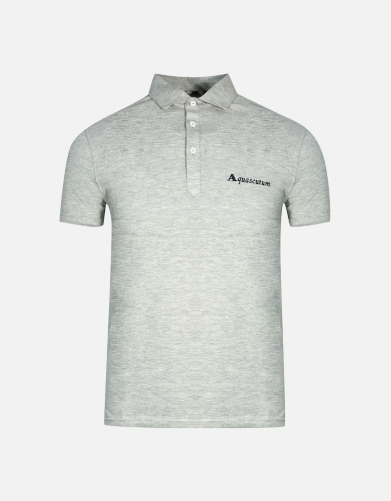 Signature Logo Grey Polo Shirt