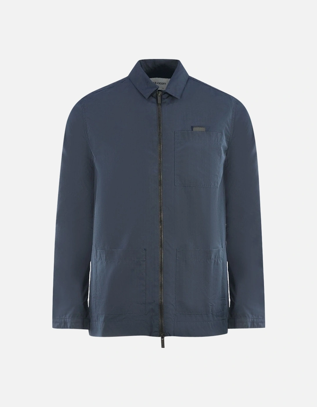 Lyle & Scott Cotton Ripstop Navy Blue Overshirt Jacket, 4 of 3