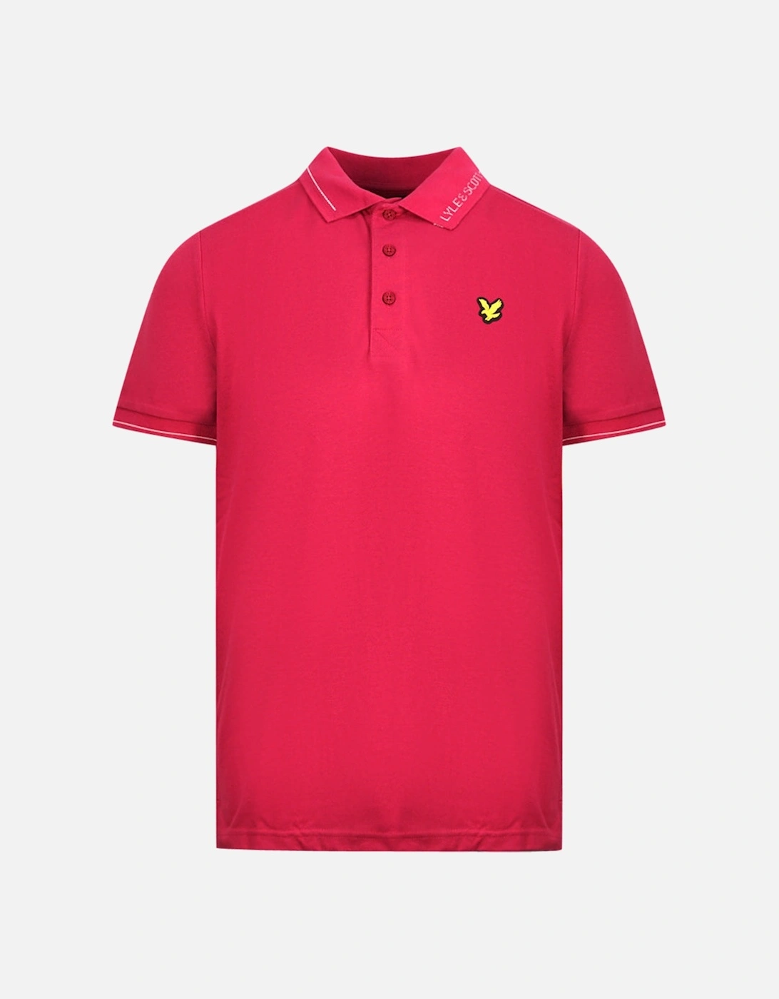 Lyle & Scott Cranberry Branded Collar Polo Shirt, 3 of 2