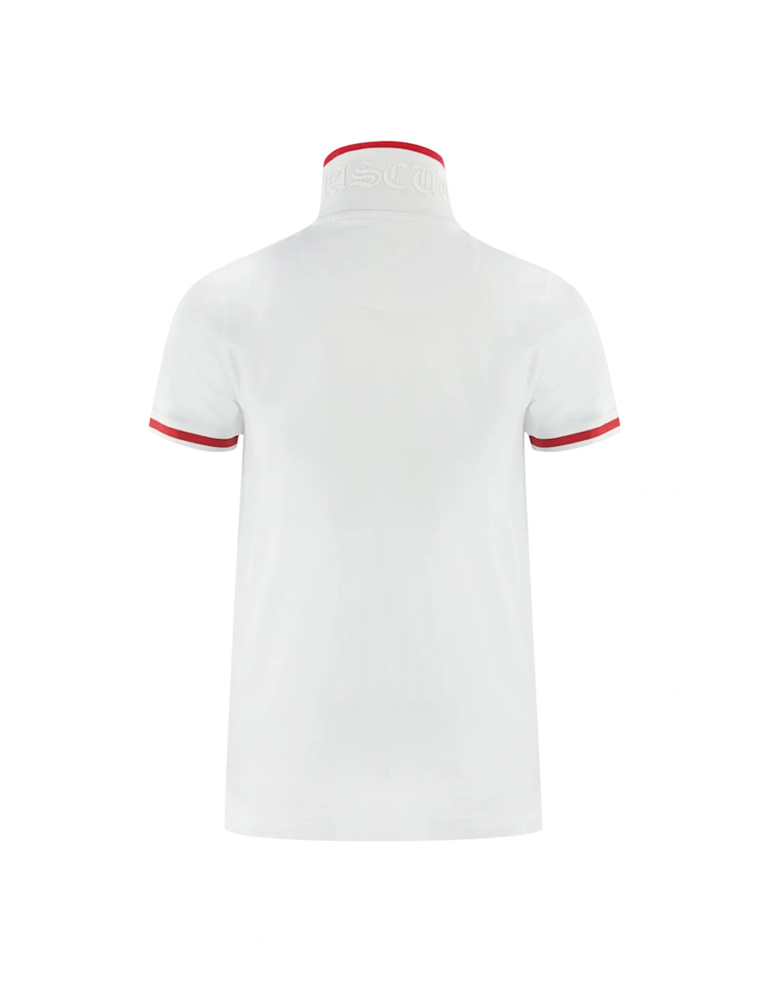 AQ 1851 Embroidered Tipped White Polo Shirt