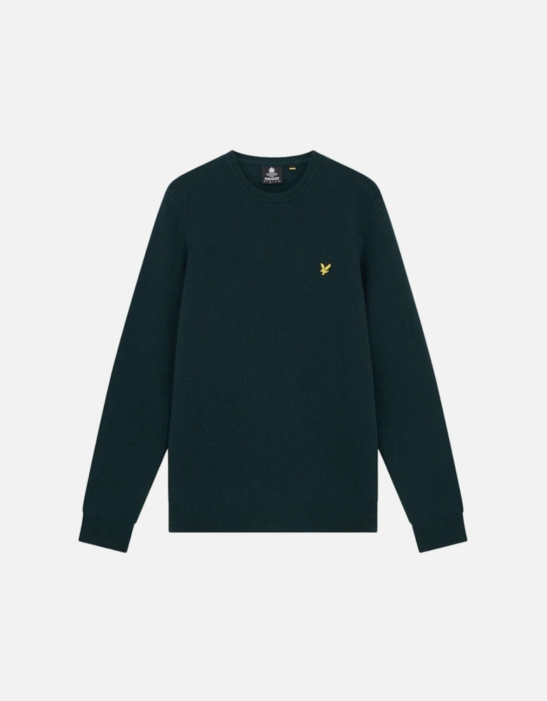 Lyle & Scott Crew Neck Lambswool Dark Green Blend Jumper